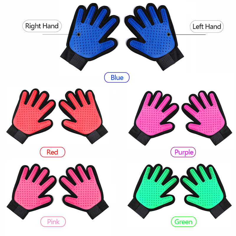 5 farben Handschuh Für Katzen Hunde Pflege Kämme Pet Haar Entferner Haarbürste Für Kleine Medium Große Tiere Liefert Pet Accessoies