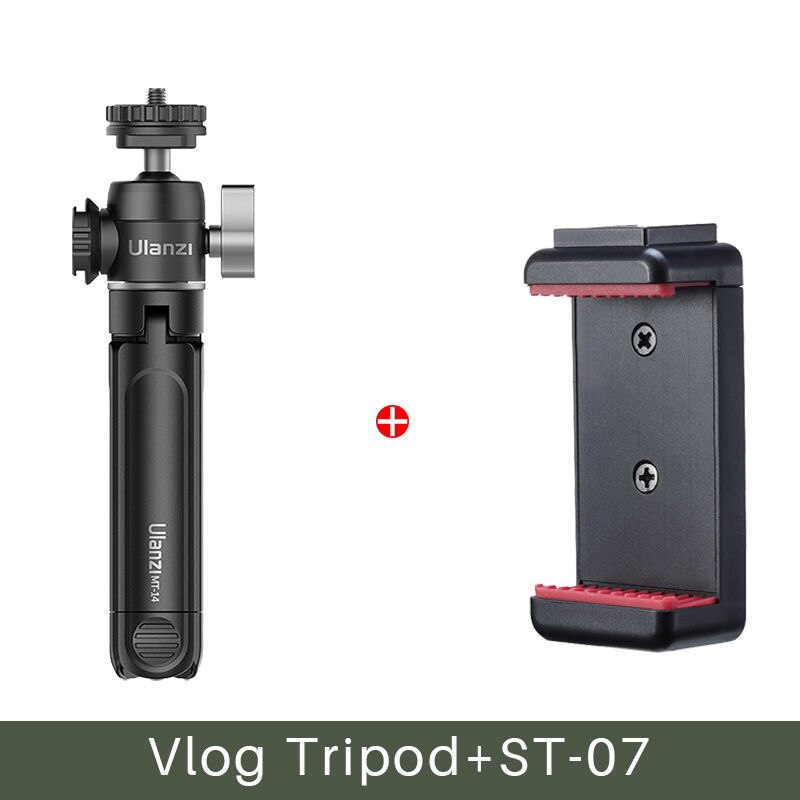 Ulanzi u-vlog lite utdragbar dubbel kallsko kulhuvud volg stativ för smart telefon sony canon nikon dslr kameratillbehör: U-vlogg-klipp