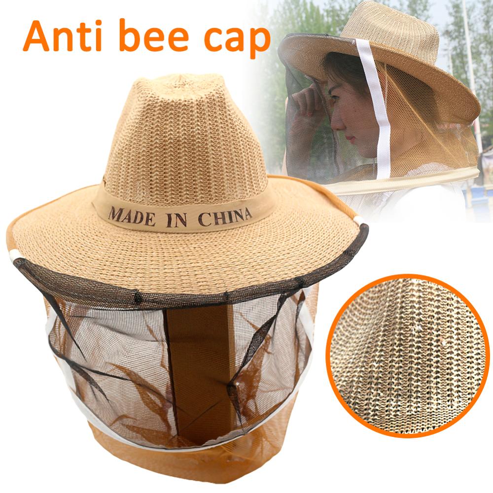 Anti-bijenhoed, beschermend net, beschermende benodigdheden voor de imker, duurzame bescherming, imker cowboy, kampeermasker voor de imker.: Default Title