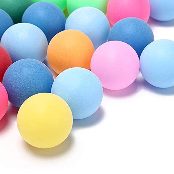 50pcs 40mm Table Tennis Ball 2.4g Ping Pong Random Colours Group Games Outdoor Sport Outdoor Activity Supplies