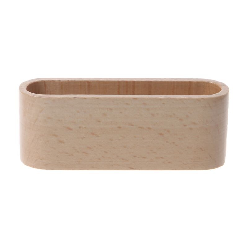 Table en bois de hêtre et noyer, présentoir pour cartes de visite et mémo: Beech Wood