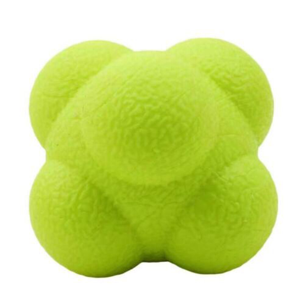 Bola de reacción de silicona Hexagonal, Bola de reacción de silicona Hexagonal para Fitness, velocidad deportiva, coordinación de agilidad, entrenamiento de habilidades, Bola de reacción imprevisible, 1 unidad: YELLOW