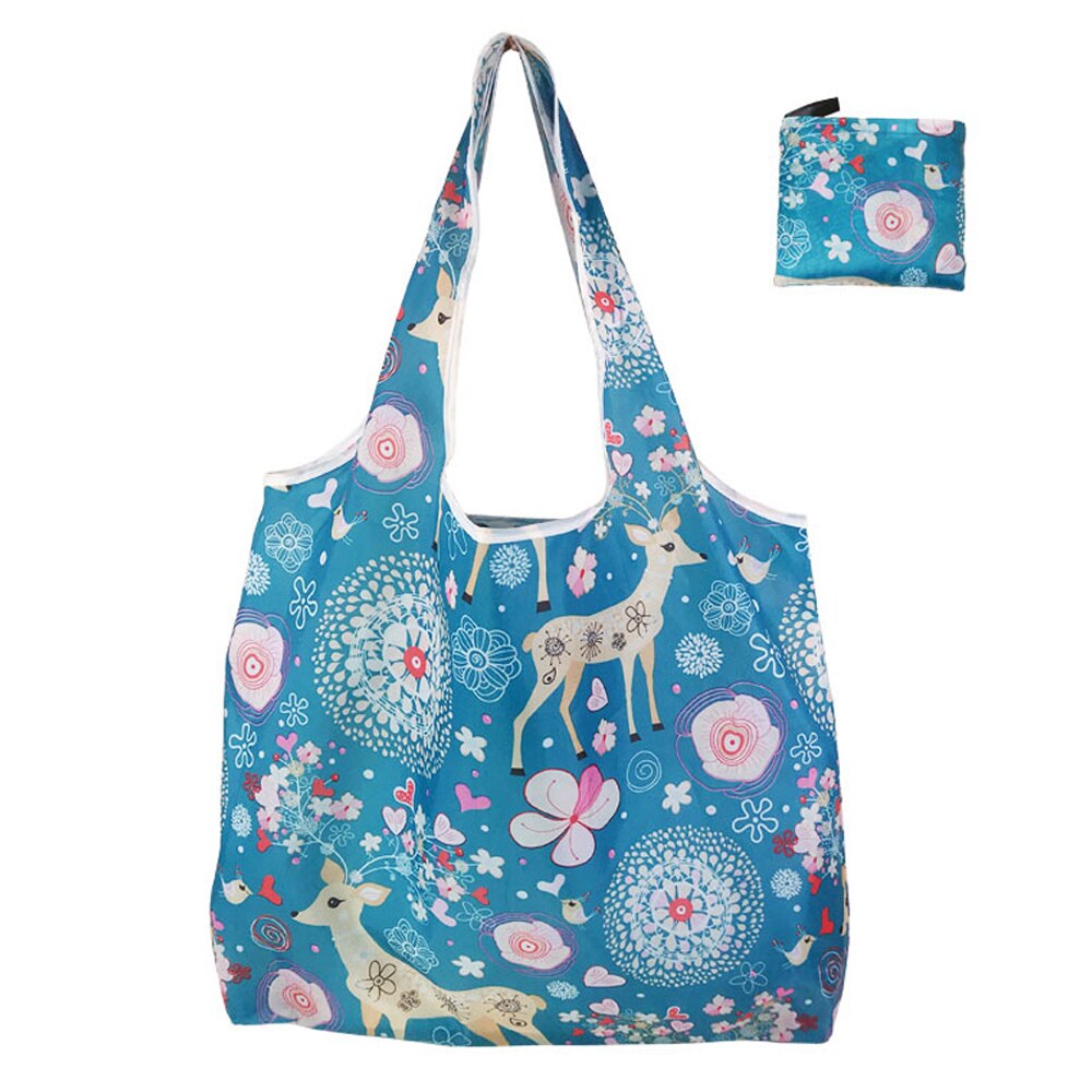 Large Folding Reusable Shopping Bags For Groceries Eco-Friendly Tote Fruits Vegetables Storage HandBags Ladies Shoulder Bag: A16