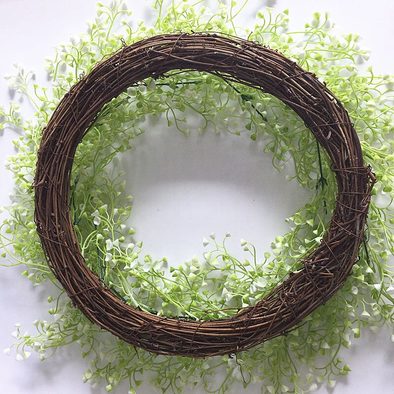 Kunstige bladkrans 18 tommers vinrankvister basiskrans vårsesong dekorasjon dørkrans