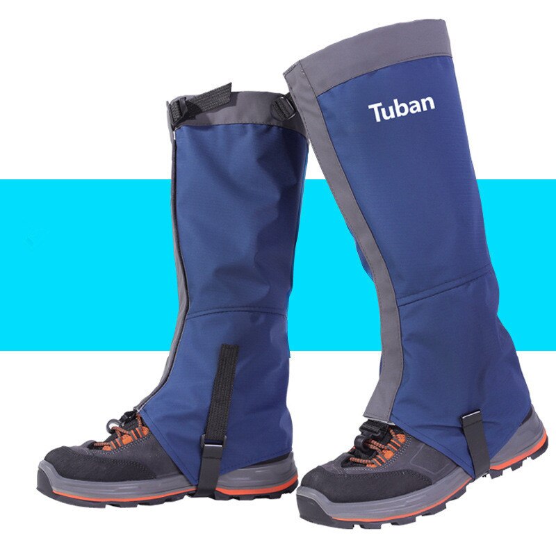 1 par ben gamacher vandtæt sne boot gamacher 420d anti-tåre nylon stof leggings dække udendørs fiskeri skiløb vandreture: Flåde / M