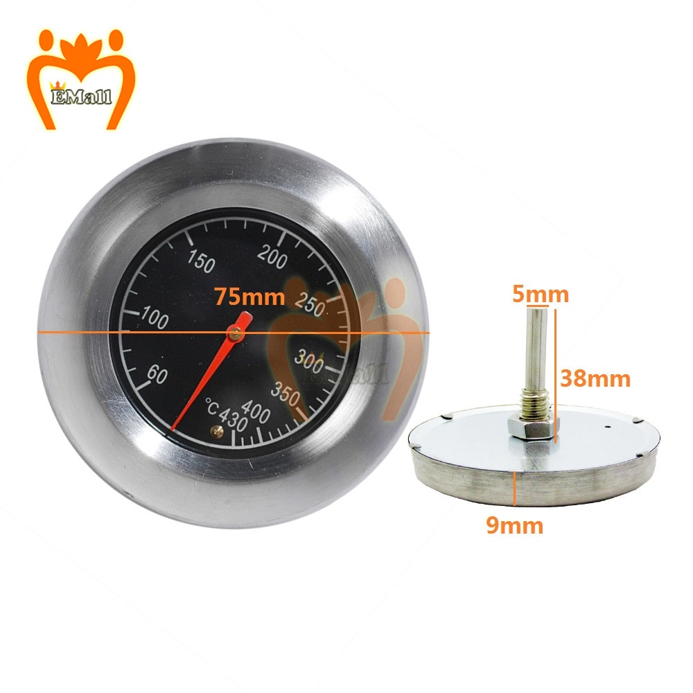 Stainless Steel Coffee Thermometer Smoker Grill Kitchen Milk Food Tea Water BBQ Temperature Tester Gauge Temp Sensor: 60-430 Degree