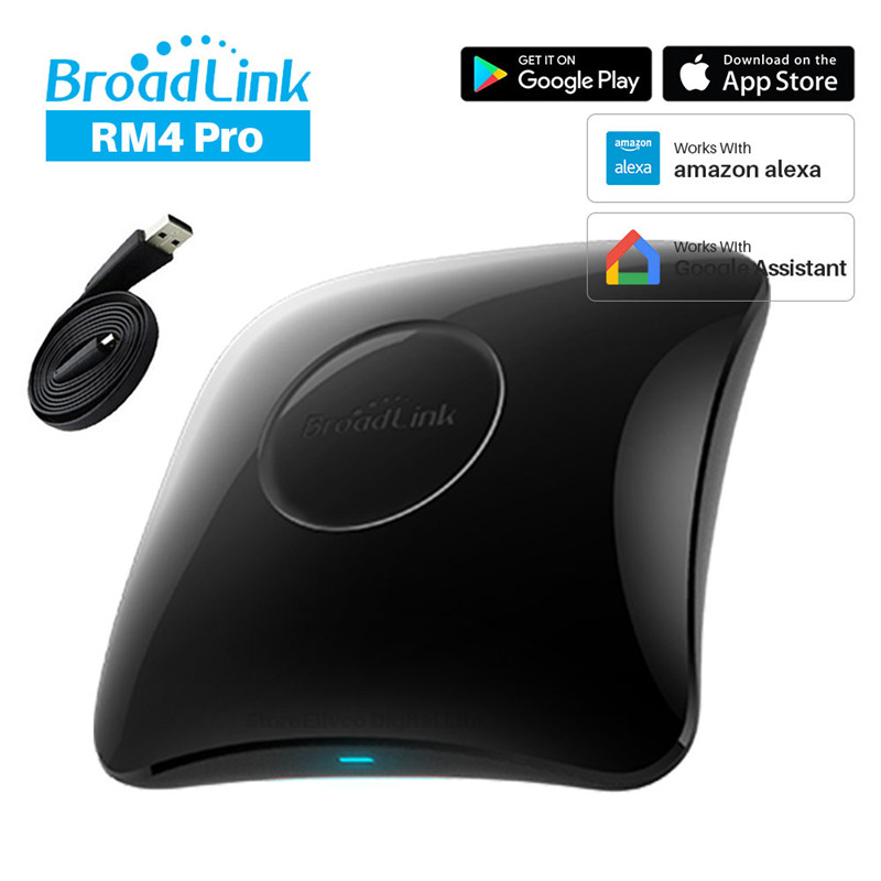 Broadlink RM4 pro IR RF Wifi UNIVERSAL REMOTE Intelligente Afstandsbediening Automation Works with Alexa and Google Home: Bundle1