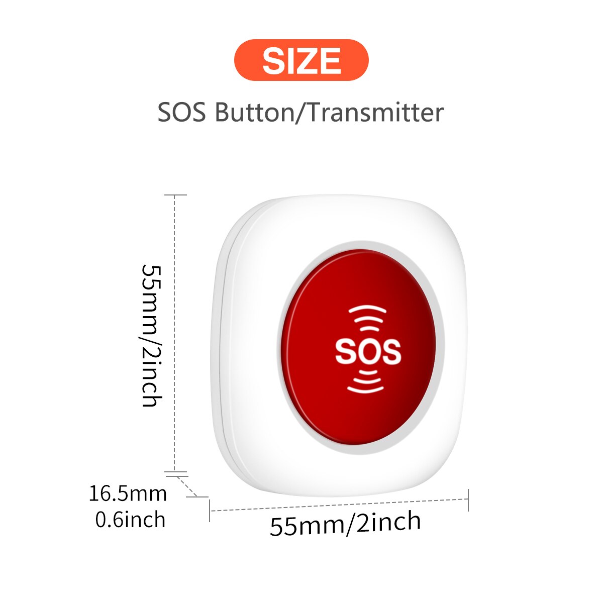 Koochuwah Urgent SOS Press Emergency Button Help Panic System For Old and Elderly With SMS Call Remote Control