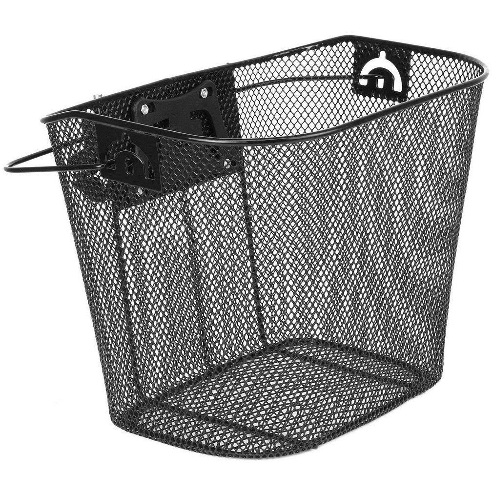 Bicycle Metal Mesh Basket MTB Mountain Bike Basket Quick Release Handle Cycling Bicycle Front Foldable Basket