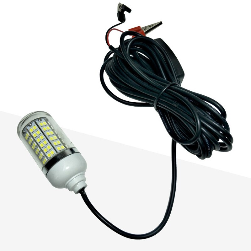 12v 15w ledd nedsenkbar under vann ipx 8 vanntett nattfiske lysbåtlampe utendørs tiltrekker reker blekksprut krill