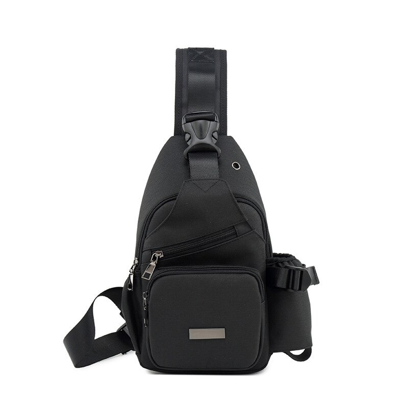 Men Belt Bags Travel Chest Bag Waist Packs Outdoor Shoulder Messenger Bags Handbags: Black