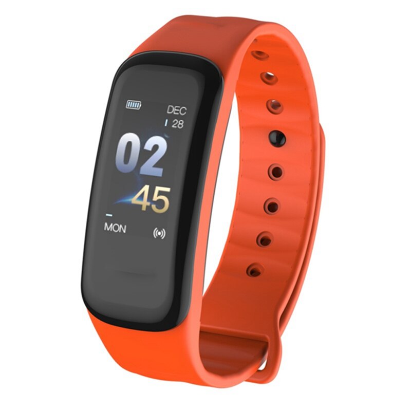 1Fitness Stap Graaf Smartwatch Bluetooth Mannen Vrouwen Bloeddruk Hartslagmeter Intelligente Armband Horloges: O