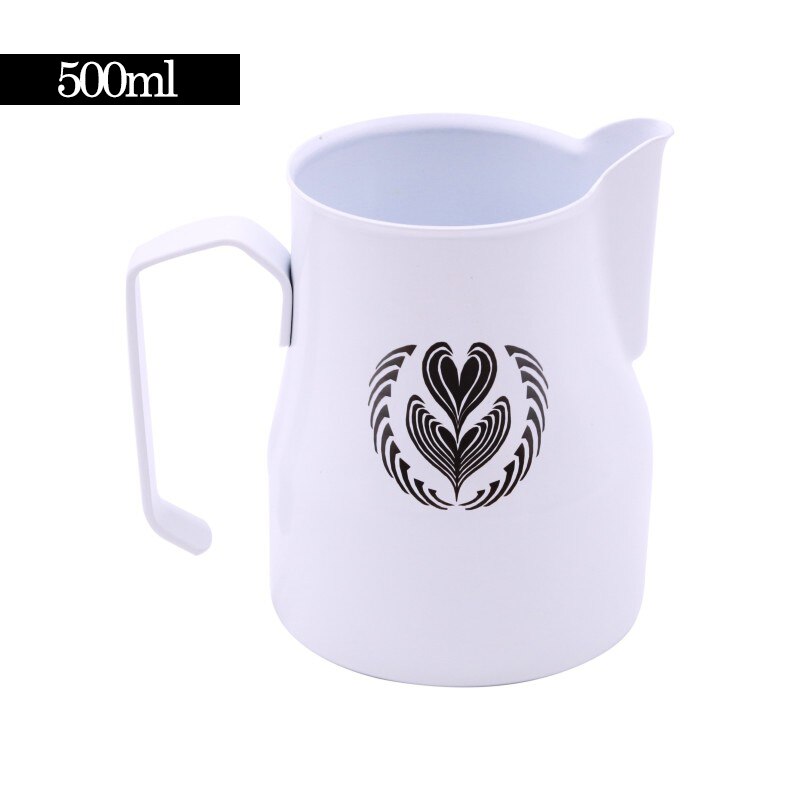 350/500/700ml Koffie Melk Opschuimen Jug Teflon Oppervlak Grote Buik Barista Pitcher Mok Roestvrij Staal Melk jug Voor WBC Concurrentie: 8