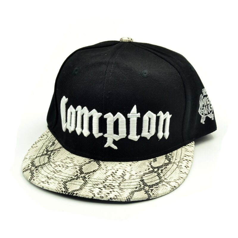 Compton-casquette de Baseball pour hommes et femmes, chapeau Snapback de sport, à lettres noires, Vintage, chapeau Gangsta Hip-hop