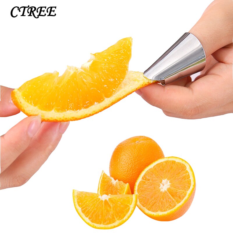 CTREE 1 Pair Stainless Steel Finger Protector Peeling Nut shell Kitchen Cutting Anti-Finger Protection Tools C267