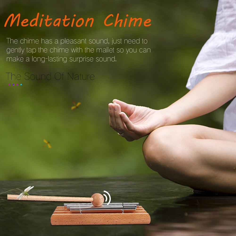 Musical Classroom Percussion Instrument Knocking With Mallet Wooden Energies Healing Meditation Chime Bell Portable Mindfulness