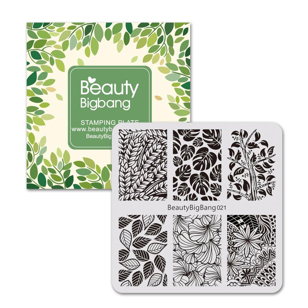 BeautyBigBang Stamping Plates 6*12cm Summer Flower Butterfly Nail Mold Accessories Plate Rectangle Nail Art Template BBB XL-011: b021