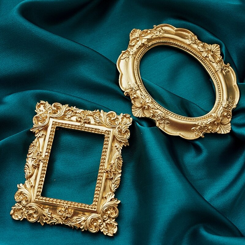Goldene retro Foto Rahmen Nagel Kunst Schmuck Dekoration Anzeige Rahmen GXMA