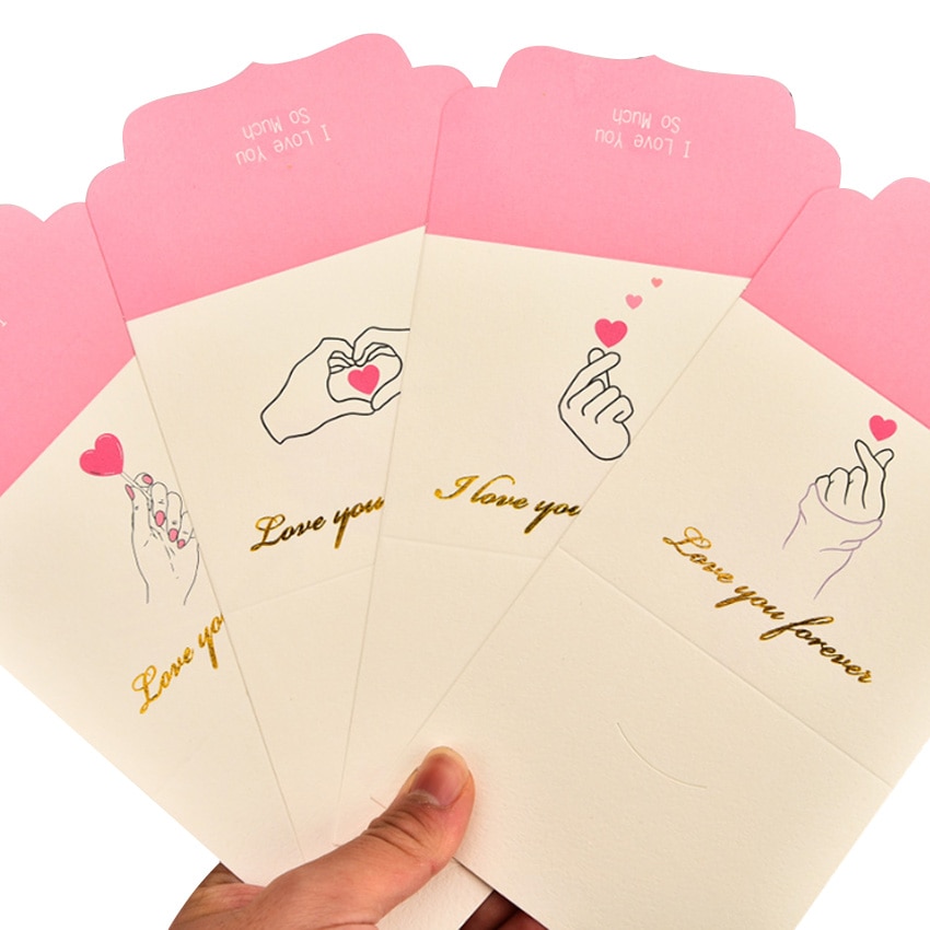4 Stks/pak Creatieve Favoriete U Gevouwen Brief Voor Wedding Brief Post Briefpapier Craft Enveloppen