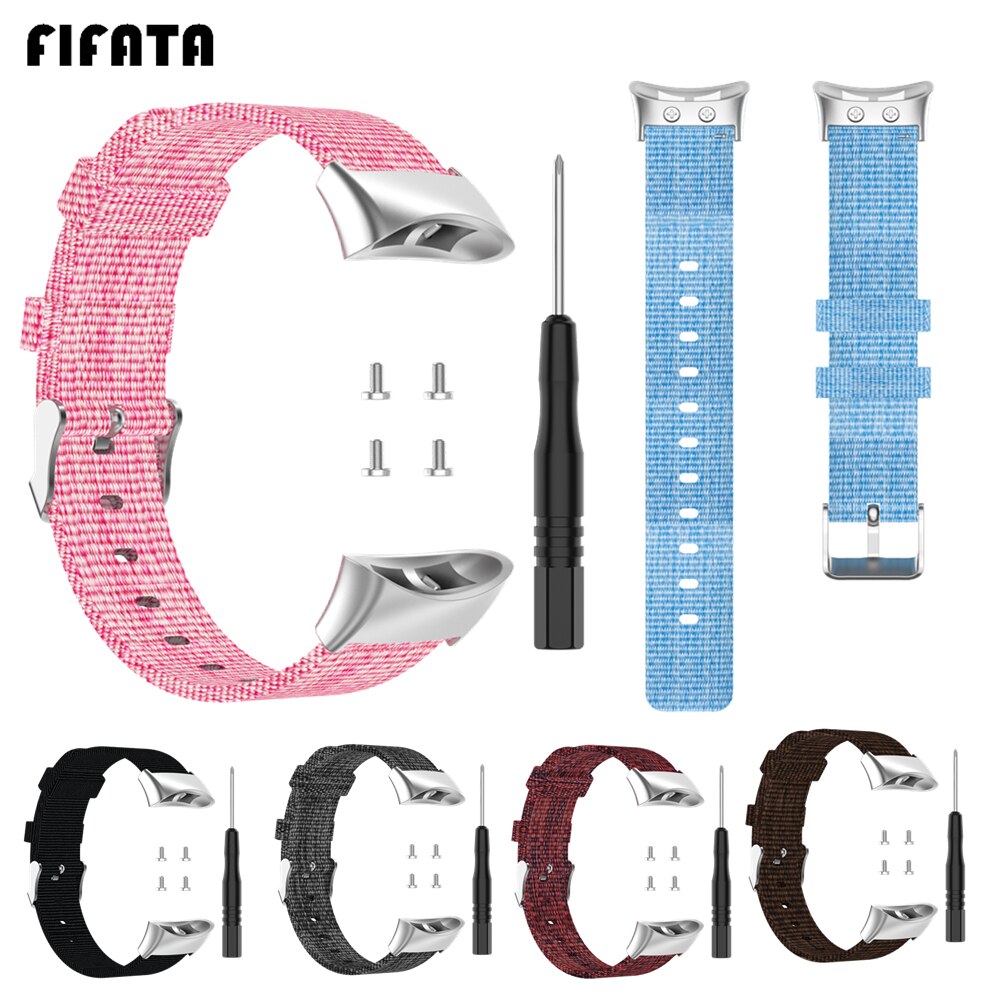 Fifata klockarmband för garmin forerunner 35 / 30 smartarmband för garmin forerunner 30 / 35 ersättningsarmband i canvas för smartklocka