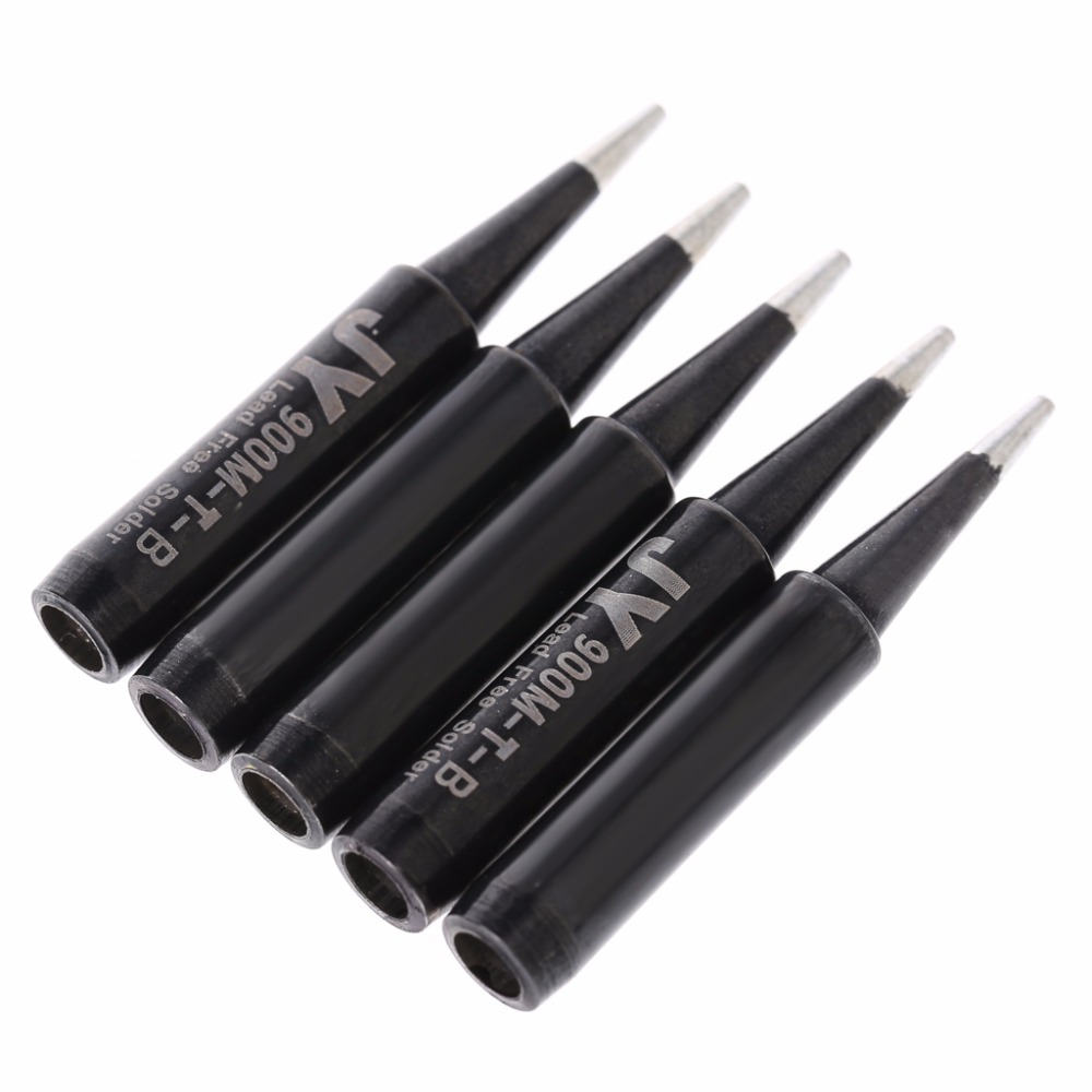 6 patrones 5 uds 900M-T cobre reemplazo estilo biselado soldadura de hierro punta de soldadura sin plomo para Hakko 936/Saike 936 852d + 909D