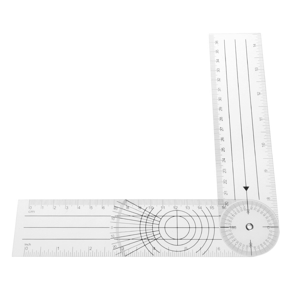 Userful Multi-Heerser 360 Graden Goniometer Hoek Spinal Heerser Cm/Inch