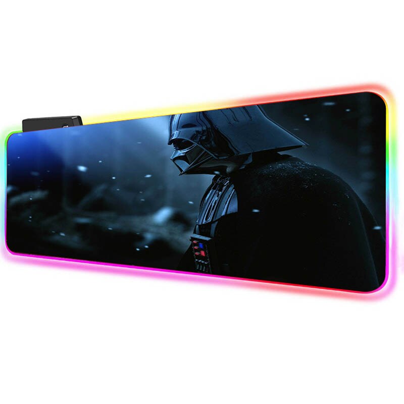 XGZ Star War Gaming Mouse Pad RGB Gamer Large Mousepad LED Lighting USB Keyboard Colorful Desk Mice Mat for Laptop Desktop