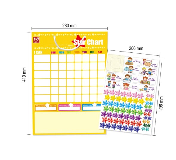 SHOP Learning Responsibility Star Chart magnetic chore board magnetic star chart reward chart: Default Title