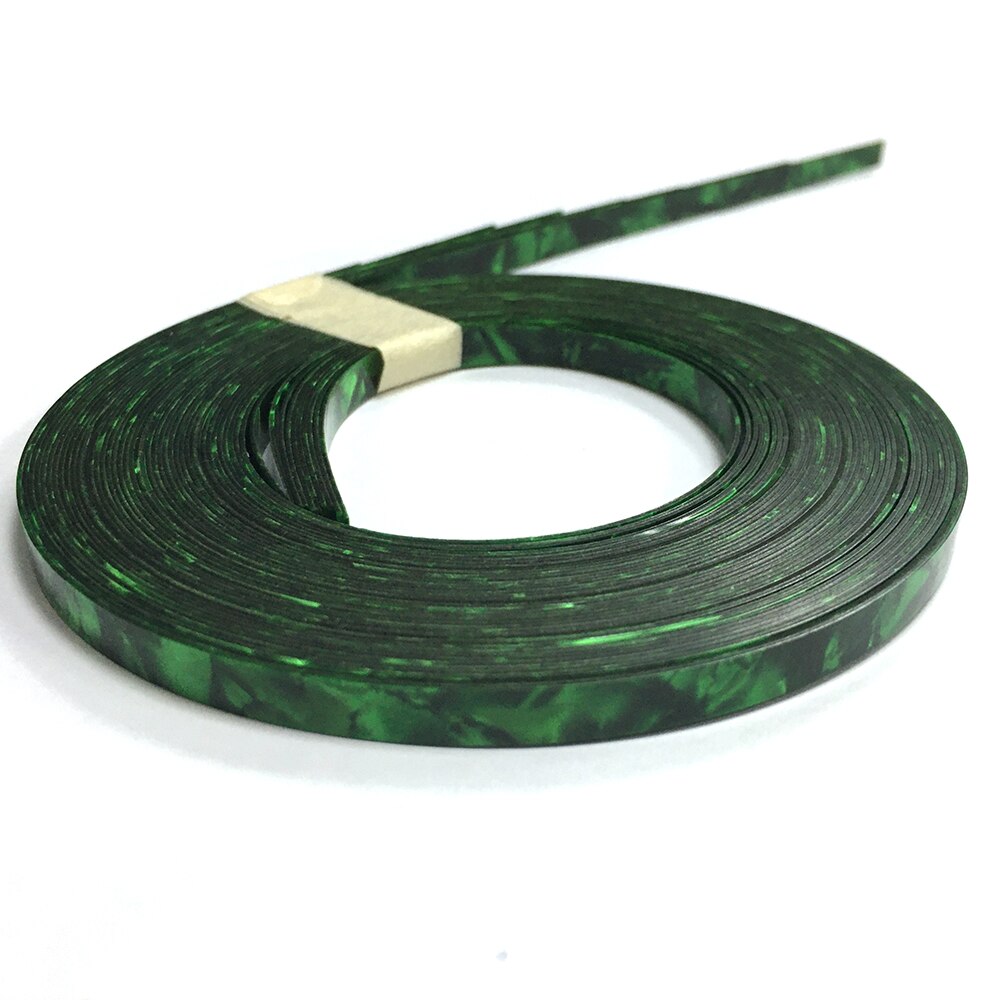 10pcs/lot 5mm x 1000mm Celluloid Strips Guitar Binding Purfling Edging Multi Colors: Green Pearl