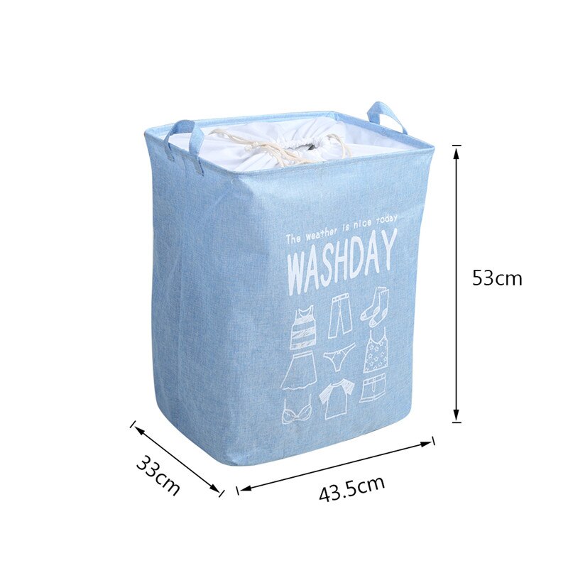 Double tissu EVA vêtements sales panier à linge pliable panier à linge avec poignées carré bac de rangement seau pour la maison jouets 1 pièces