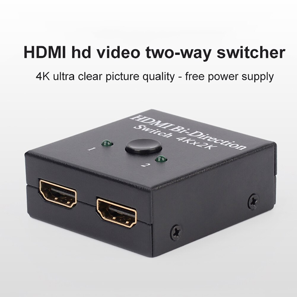 4K Hdmi Uitgang Hdmi Switch Splitter Converters Hd Video Twee-weg Switcher Een Sleutel 1 In 2 Out versterker Splitter Adapter