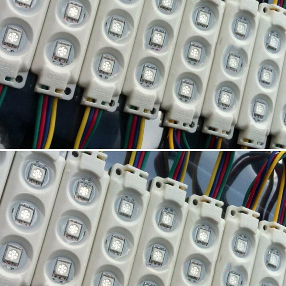 20pcs/lot LED Injection 5050 RGB LED Module 1.5W 12V waterproof Color changeable led modules lighting for backlight