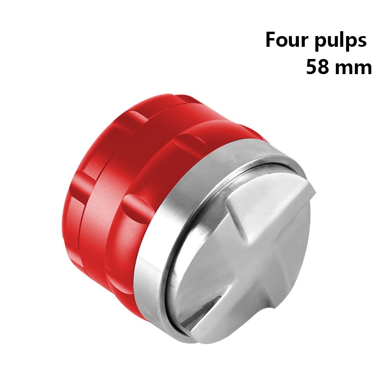 58/53MM Coffee Silicone Pad Tamping Mat Coffee Espresso Tampering Latte Art Pen Tampers Holder Coffee Accessories Machine: 58mm Red Four pulp