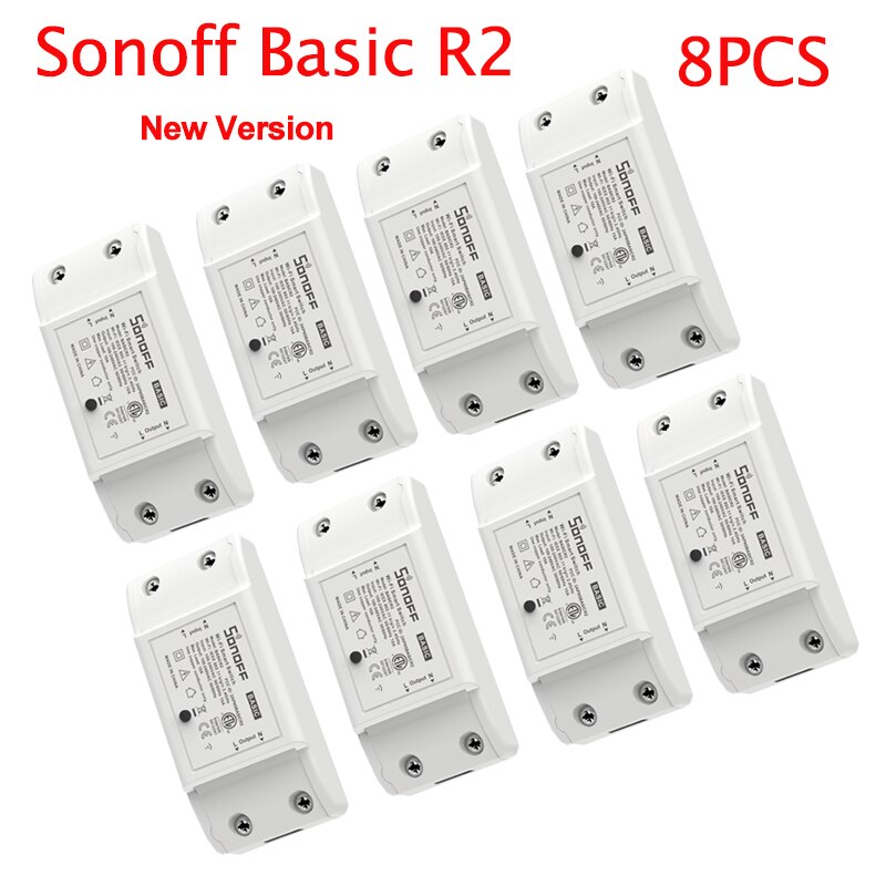 Sonoff Basic R2 Smart Switch Wifi Draadloze Smart Home Afstandsbediening Timer Diy Switch Via Ewelink App Werken Met Alexa google: Sonoff Basic 8pcs