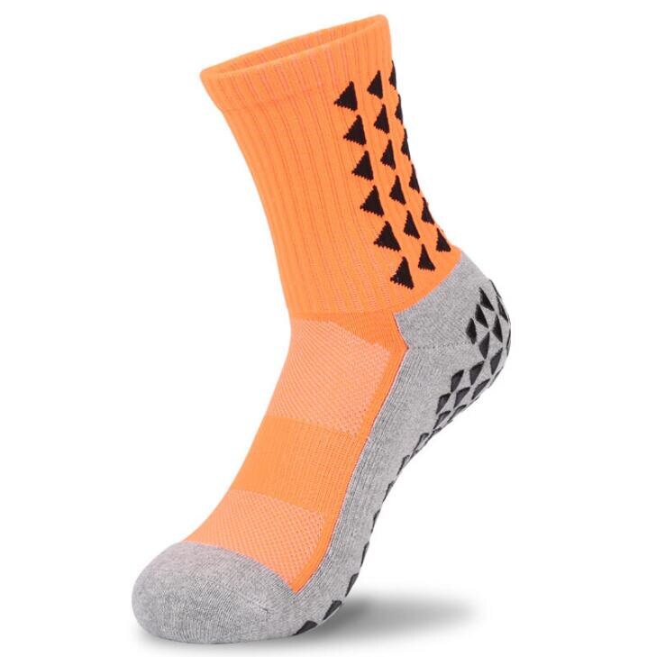 Vinter mænds fodbold sokker skridsikker håndklæde bund bomuld sport fodbold sok  eu 39-44: Orange