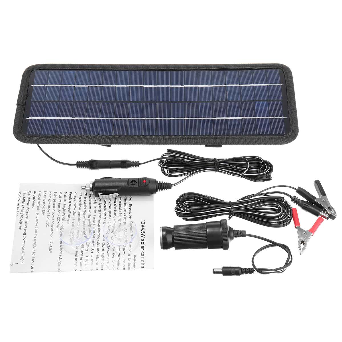 337x337x17mm 12V Solar Panel Solar Amorphous silicon Solar Panel Waterproof Car Battery Charger Solar Cells battery for Outdoor: Type B