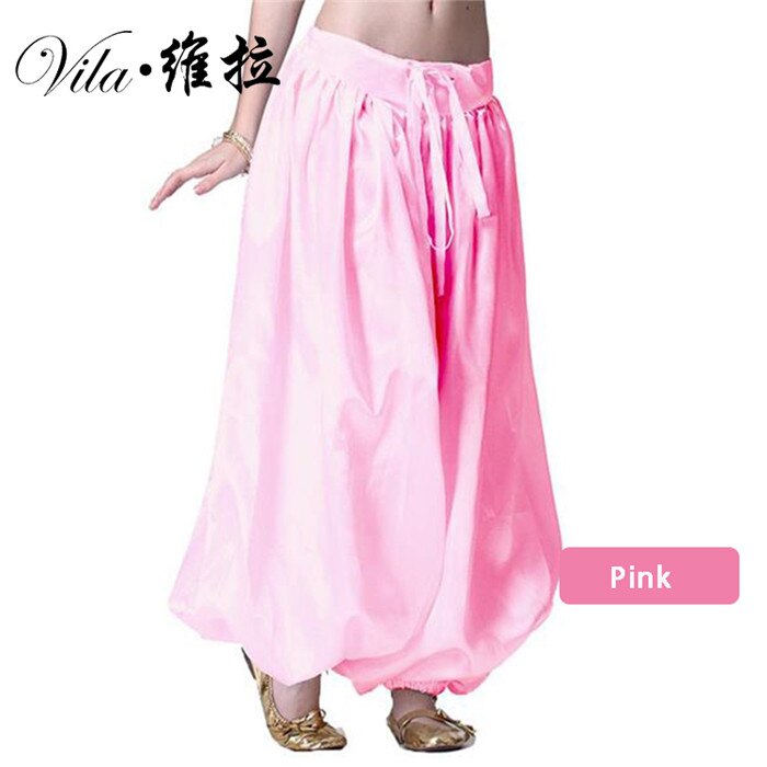 Pantalones de Harem Tribal para danza del vientre, pantalones indios de Bellydance, pantalones de linterna egipcia para Navidad, pantalones sueltos de colores surtidos, 2022: Rosa