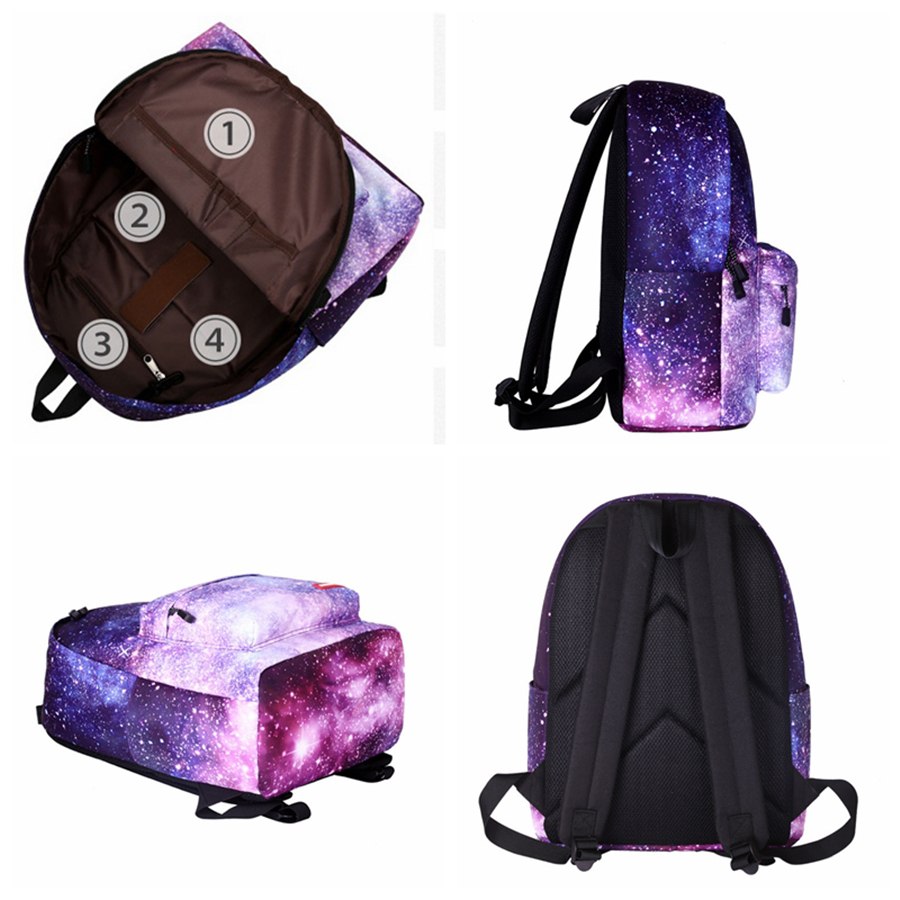 Multicolor Rucksack Stilvolle Galaxy Bookbags Star Universe Raum Schule Taschen Für Teenager Harajuku Frauen Rucksack Laptop Neue