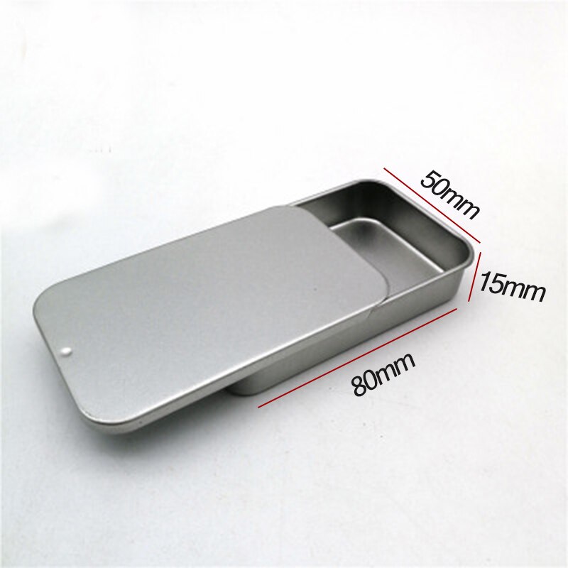 1Pcs 51*10*26mm Mini Iron Box Slide Cover Storage Box Wedding Jewelry Pill Cases Portable Tin Boxes Container Home Storage: E