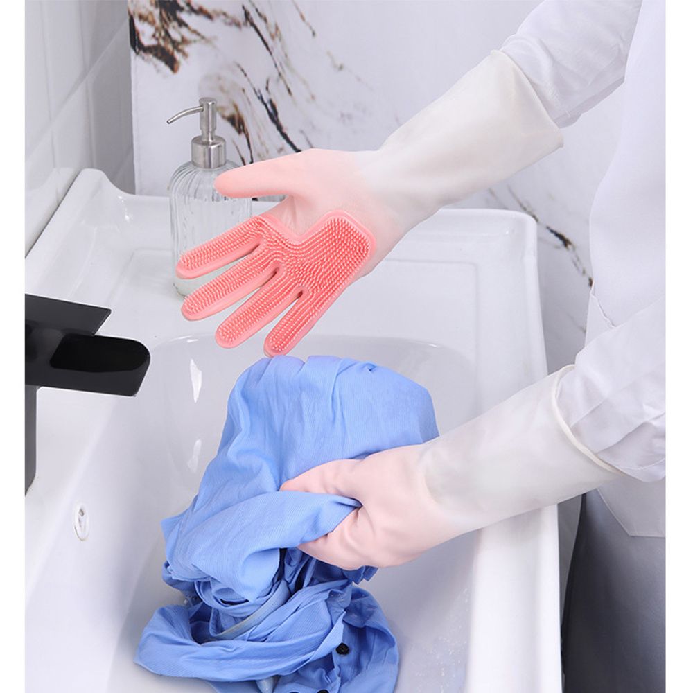 Durable Multifunction Washing Gloves Cleaning Housework Dishwashing Tools Silicone Dishwashing Gloves Cleaning Gloves