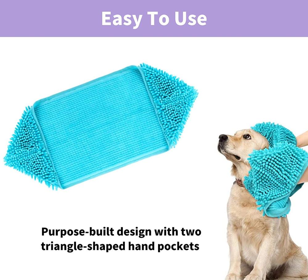 Fiber Pet Bath Towel Strong Water Absorption Bathrobe for Dog Cat Soft Grooming Quick-drying Multipurpose Cleaning Tool Supplies