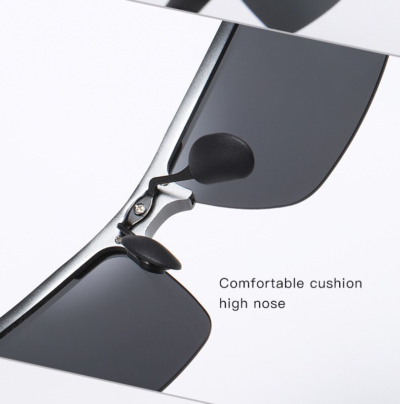 Zonnebril met aluminium magnesium montuur, gepolariseerde hd-veiligheidsbril voor bestuurders, outdoor strand surfbril, fietsbril, winddichte bril