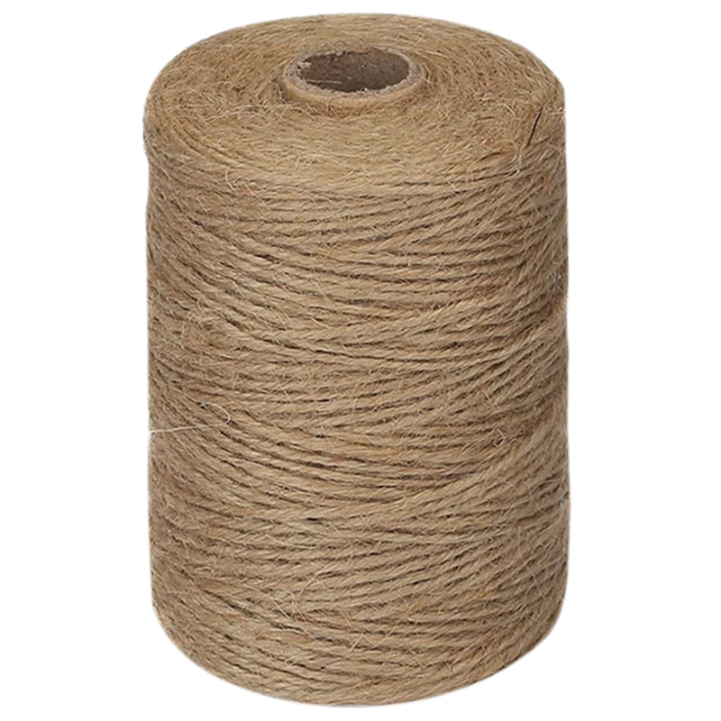 200M/ Roll 2mm Jute Twine Natural Thick Brown Twine for Home Gardening Plant Picture Hanger Industrial Packing String