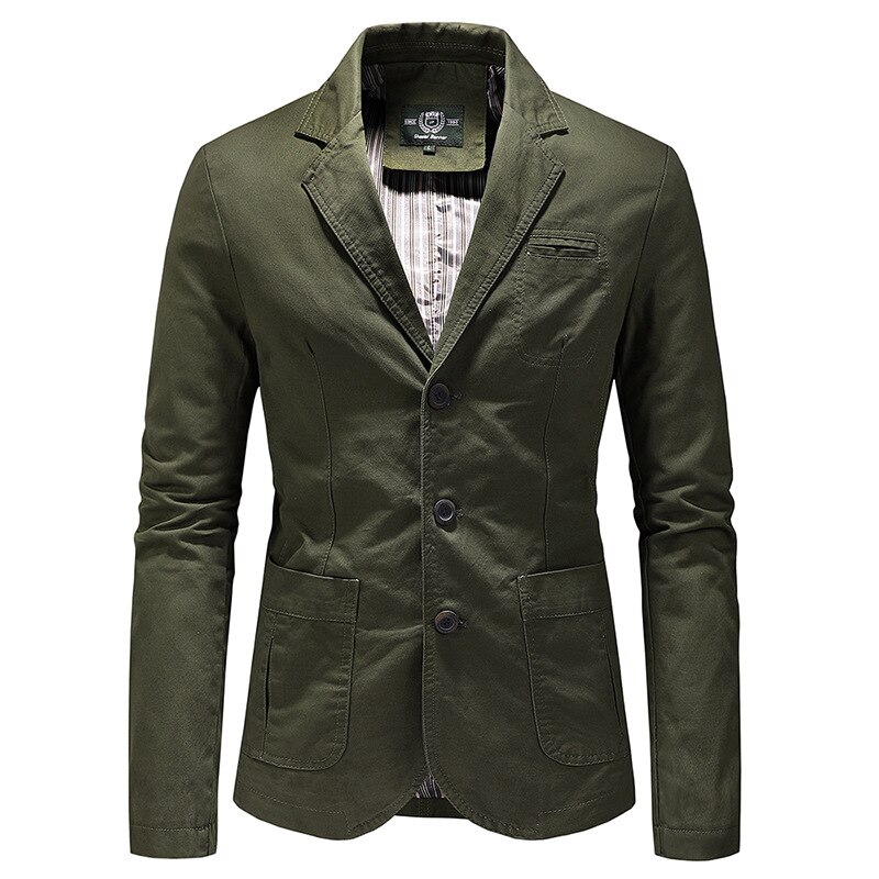 Casual Jack Mannen 100% Katoen Business Jas Mannelijke Kleding Stijlvolle Herfst Winter Pak Blazer Jasje Man