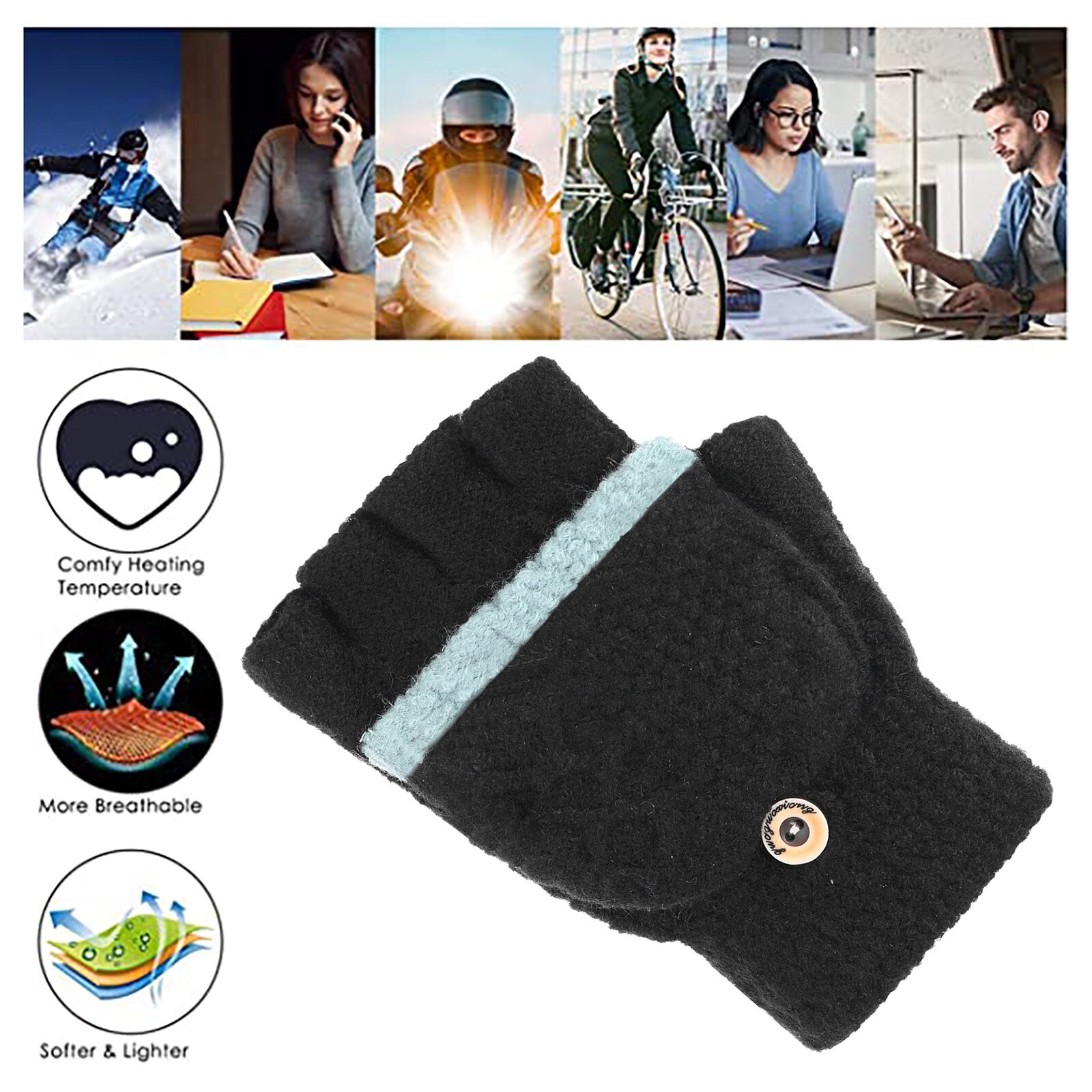 USB Electric Heatingglove Warm Glove Winter Handt Warmer Heater For Hands Foot Warmer Calentador De Manos #45