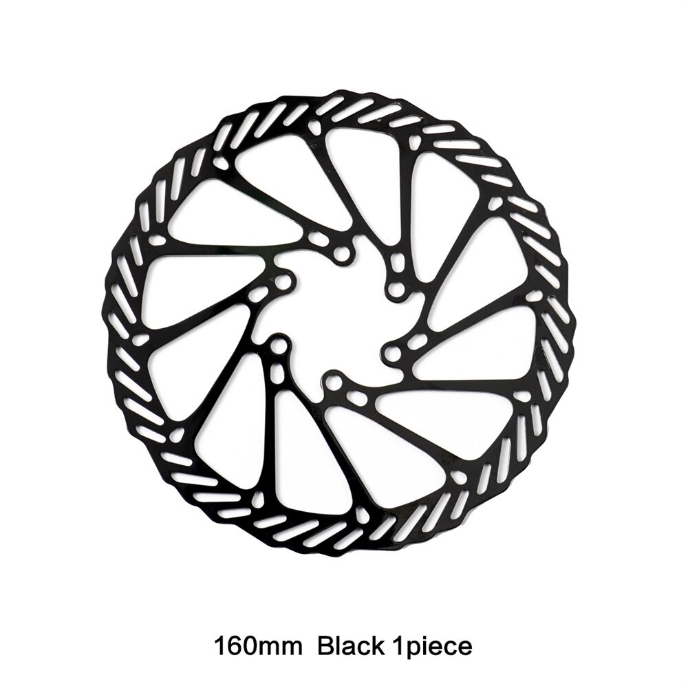Rotori del freno per bicicletta a scelta, rotore del freno a disco per bici da strada MTB in acciaio 160mm/180mm/203mm, per linea centrale SHIMANO SRAM: 160mm Black