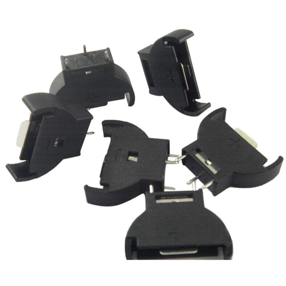 5 Pcs Half-Round Black Plastic CR2032 2025 3Pin Ce... – Grandado