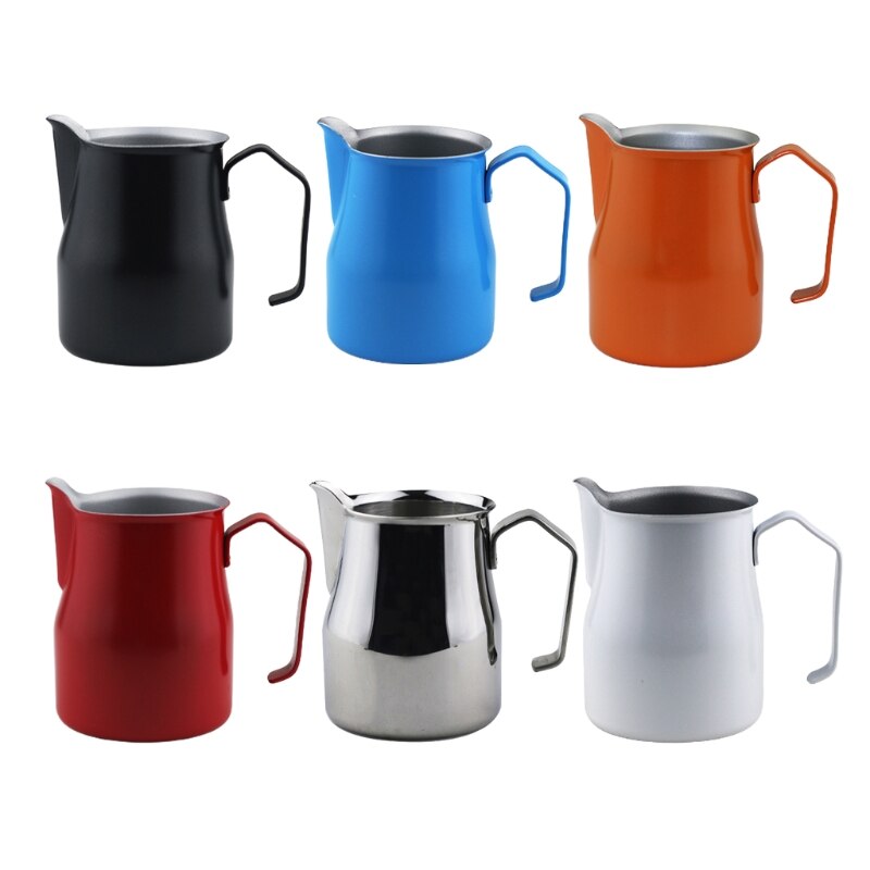 Milk Frothing Pitcher Jug - 12oz/350ML Stainless Steel Coffee Tools Cup Suitable for Espresso, Latte Art and Frothing