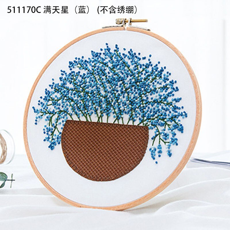 Gypsophile modèles Kits de broderie plante bricolage broderie matériaux paquet cerceau bordado décoration peintures couture fournitures: 511170C