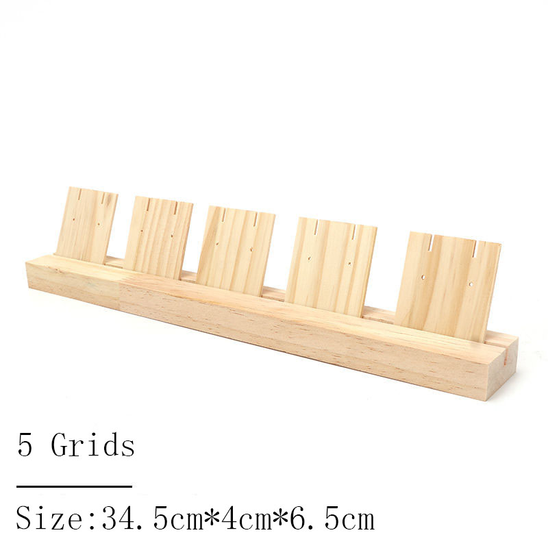 Hout Oorbellen Sieraden Hanger Organizer Houder Sieraden Rack Hanger Opslag Display Stand Gaten Houten Basis Voor Home Shop Decor: Rood
